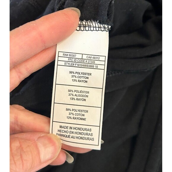 ADIDAS Miami Hurricanes V-Neck Black T-Shirt W/Sebastian Mascot Chain Sz L - Picture 5 of 5